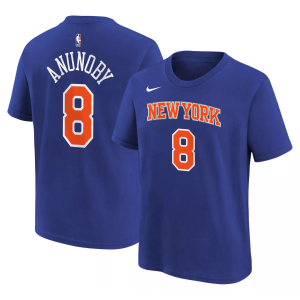 Outerstuff Youth New York Knicks Ogugua OG Anunoby Jr. #8 Short Sleeve T-Shirt, Small, Blue