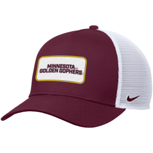 Nike Adult Minnesota Golden Gophers Maroon Gameday Adjustable Trucker Hat, Men's, Medium/Large, Red