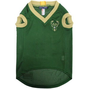 Pets First NBA Milwaukee Bucks Pet Jersey, Large