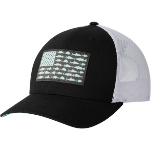 Columbia Men's PFG Mesh Snapback Fish Flag Hat, Black Gulf Stream