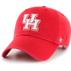 '47 Men's Houston Cougars Red Clean Up Adjustable Hat