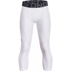 Under Armour Under Armour Boys' HeatGear Armour  3/4 Leggings, XS, White/Black - $30.00 at DICK'S Sporting Goods