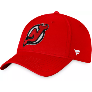 NHL New Jersey Devils Core Unstructured Flex Hat, Men's, Small/Medium, Red