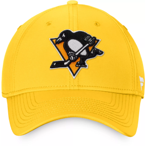 NHL Adult Pittsburgh Penguins Core Unstructured Flex Hat, Men's, Small/Medium, Yellow
