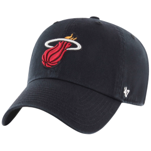 '47 Men's Miami Heat Logo Clean Up Adjustable Hat, Black
