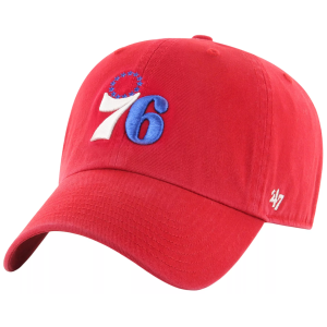 '47 Men's Philadelphia 76ers Clean Up Adjustable Hat, Red