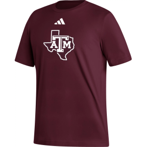 adidas Men's Texas A&M Aggies Maroon Logo T-Shirt, XL, Red