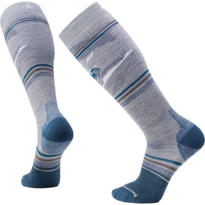 Smartwool Snowboard Targeted Cushion Piste Machine Over The Calf Socks, Men's, Large, Light Gray
