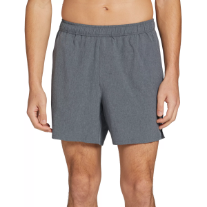 DSG Men's 6" Agility Woven Shorts, Large, Mid Gray/Pure White