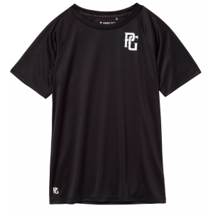 Perfect Game Boys' Essentials Short Sleeve Shirt, Large, Black/White