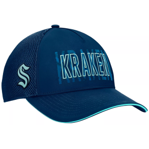 NHL Adult Seattle Kraken 2024 Deke 1 Flex Hat, Men's, Small/Medium, Blue