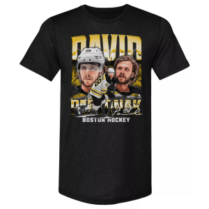 500 Level Adult Boston Bruins David Pastrnak #88 Vintage Graphic Black T-Shirt, Men's, Small