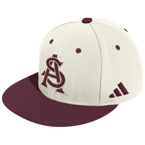 Adidas adidas Adult Arizona State Sun Devils White/Maroon Gold Standard Wool Fitted Hat, Men's, Size 7 3/8 - $30.00 at DICK'S Sporting Goods