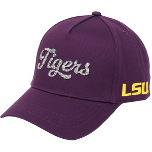 Ponyflo Women's LSU Tigers Purple Bling Athletic Hat