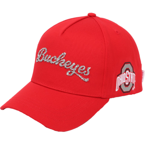 Ponyflo Women's Ohio State Buckeyes Scarlet Bling Athletic Hat, Red