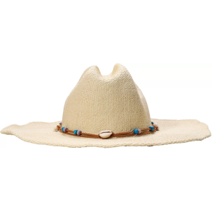 Roxy Women's Giddy On Up Straw Cowboy Hat, Small/Medium, Natural