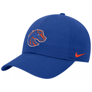 Nike Adult Boise State Broncos Royal Logo Club Adjustable Hat, Men's, Medium/Large, Blue