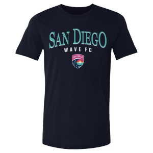 500 Level Adult San Diego Wave FC Wordmark Teal T-Shirt, Men's, Small, Blue