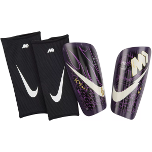 Nike Mercurial Lite Kylian Mbappe Soccer Shin Guards, Small, Purple/Gold