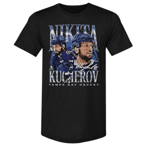 500 Level Adult Tampa Bay Nikita Kucherov #86 Vintage Black T-Shirt, Men's, Small