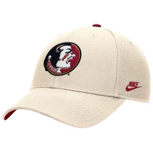 Nike Adult Florida State Seminoles Natural Max90 Adjustable Hat, Men's, Medium/Large, Tan