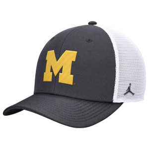 Jordan Jordan Adult Michigan Wolverines Anthracite Rise Logo Trucker Hat, Men's, Medium/Large, Gray - $30.00 at DICK'S Sporting Goods