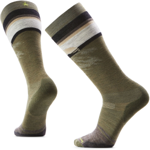 Smartwool Snowboard Mountain Sunrise Over The Calf Socks, Men's, Medium, Winter Moss