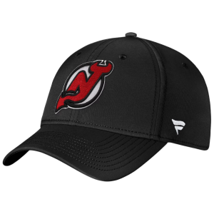 NHL Adult New Jersey Devils Black Core Flex Hat, Men's, Small/Medium