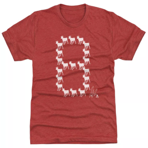500 Level Men's Washington Alexander Ovechkin Goat #8 Red T-Shirt, Small