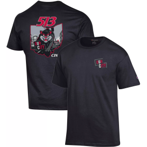 Champion Men's Cincinnati Bearcats Black '513 Day' T-Shirt, Small