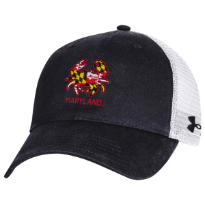 Under Armour Adult Maryland Terrapins 'Maryland Pride' Black Adjustable Trucker Hat, Men's