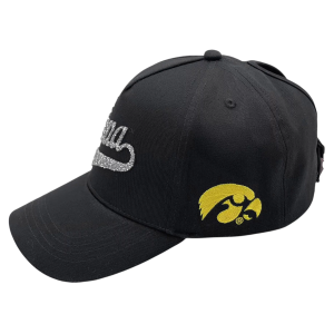 Ponyflo Women's Iowa Hawkeyes Black Bling Ponyflo Hat