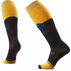 Smartwool Women's Snowboard Valley Sunset Over The Calf Socks, Small, Honey Gold