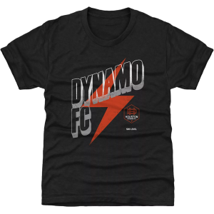 500 LEVEL Youth Houston Dynamo Black Wave Bold T-Shirt, Small