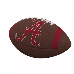 Logo Brands Alabama Crimson Tide Team Stripe Composite Football, Red