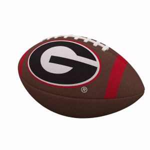 Logo Brands Georgia Bulldogs Team Stripe Composite Football, Red