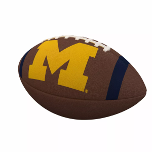 Logo Brands Michigan Wolverines Team Stripe Composite Football, Blue