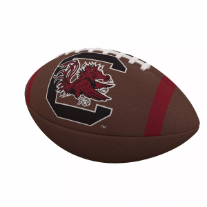 Logo Brands South Carolina Gamecocks Team Stripe Composite Football, Red