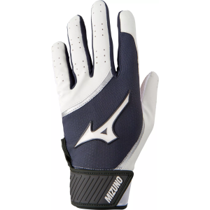 Mizuno Adult MVP Batting Gloves, Men's, Small, White/Grey