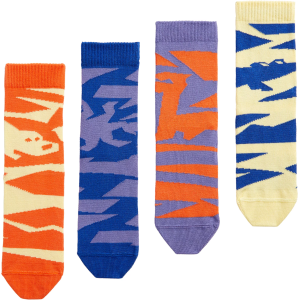 On Kids' 4 Pack Crew Socks, Medium, Blueberry