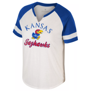 Colosseum Colosseum Women's Kansas Jayhawks Cream V- Notch T-Shirt, Large, White - $29.99 at DICK'S Sporting Goods
