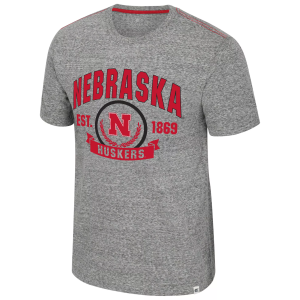 Colosseum Colosseum Men's Nebraska Cornhuskers Heather Grey Pop Pop Short Sleeve T-Shirt, Small, Gray - $29.99 at DICK'S Sporting Goods