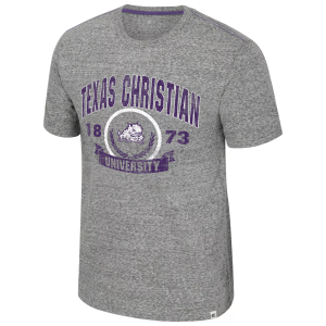 Colosseum Colosseum Men's TCU Horned Frogs Heather Grey Pop Pop Short Sleeve T-Shirt, Large, Gray - $29.99 at DICK'S Sporting Goods