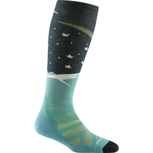Darn Tough Women's Aurora Over-The-Calf Lightweight Ski & Snowboard Socks, Large, Aqua