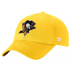 NHL Adult Pittsburgh Penguins Core Structured Adjustable Hat, Men's, Yellow