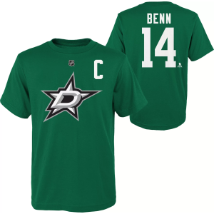 NHL Youth Dallas Stars Jamie Benn #14 Green T-Shirt, Medium