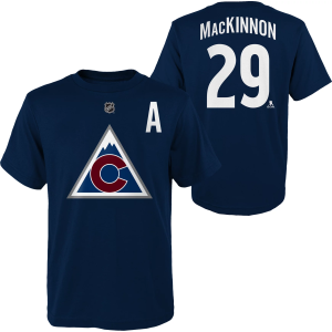 NHL Youth Colorado Avalanche Nathan MacKinnon #29 Navy T-Shirt, Large, Blue