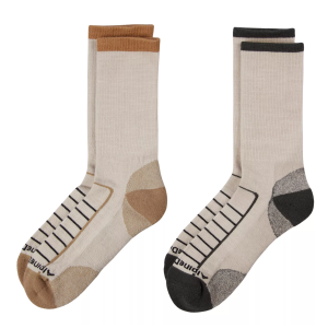 Alpine Design Men's Lightweight Merino Hiker 2-Pack Socks, Large, Oatmeal Heather
