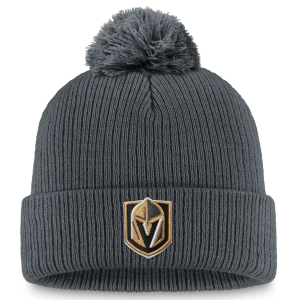 NHL Adult Vegas Golden Knights 2024 Core Black Pom Beanie, Men's