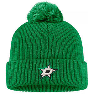 NHL Adult Dallas Stars 2024 Core Green Pom Beanie, Men's